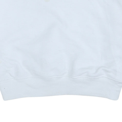 Tommy Jeans Men's White XS Pullover Sweatshirt Crew Neck Logo