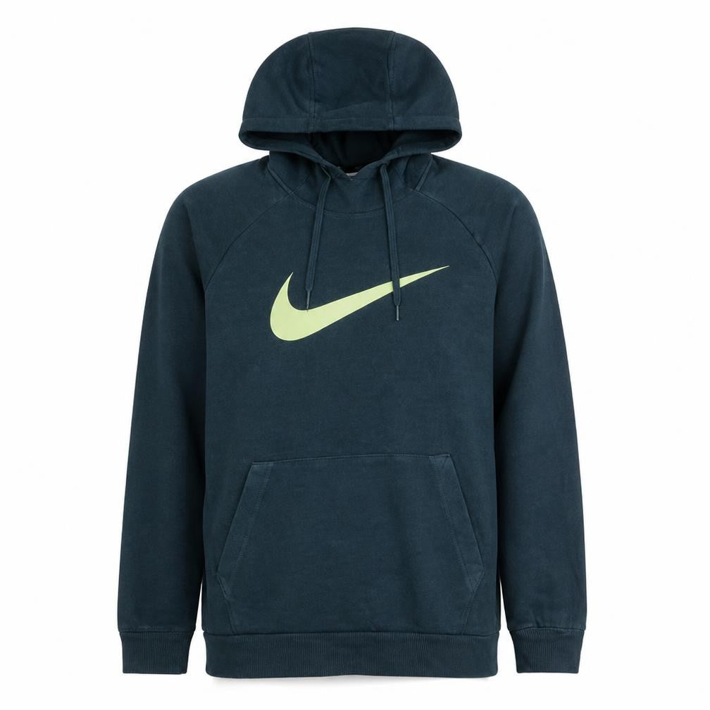 Nike Men's Green Pullover Hoodie L Dri-FIT Logo Sportswear