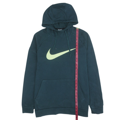 Nike Men's Green Pullover Hoodie L Dri-FIT Logo Sportswear