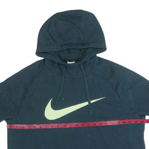 Nike Men's Green Pullover Hoodie L Dri-FIT Logo Sportswear