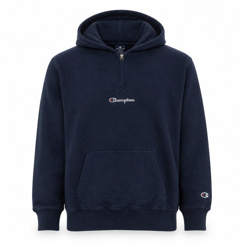 Champion Men's Blue Small 1/2 Zip Fleece Hoodie