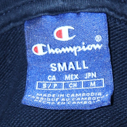 Champion Men's Blue Small 1/2 Zip Fleece Hoodie