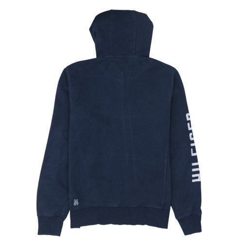 Tommy Hilfiger Men's Navy Full Zip Hoodie L Vintage Fit Cotton Blend