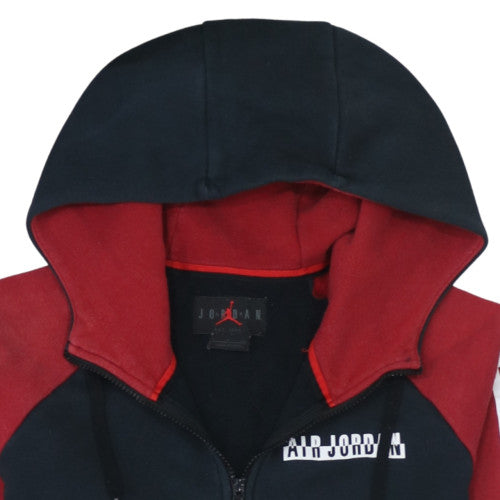 Jordan Men's Black Red Full Zip Hoodie Size L Sportswear