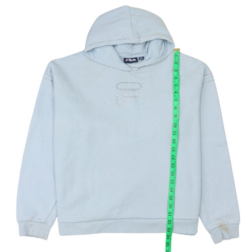 Fila Women’s Blue 2XL Pullover Hoodie Rhinestone Logo