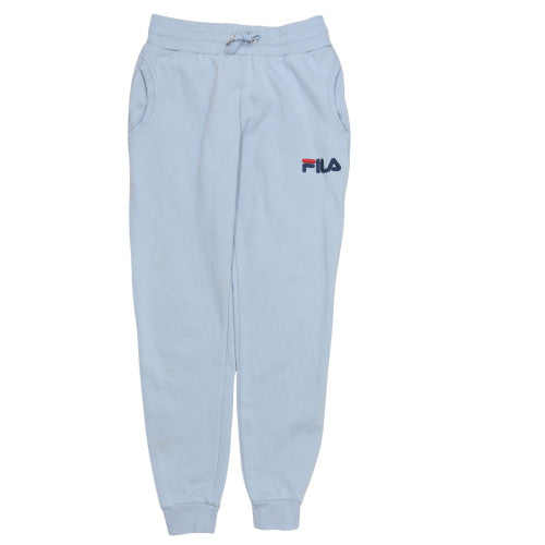 Fila Women's Blue Jogger Sweatpants S Regular Fit Fleece Tapered Trousers
