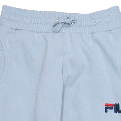 Fila Women's Blue Jogger Sweatpants S Regular Fit Fleece Tapered Trousers