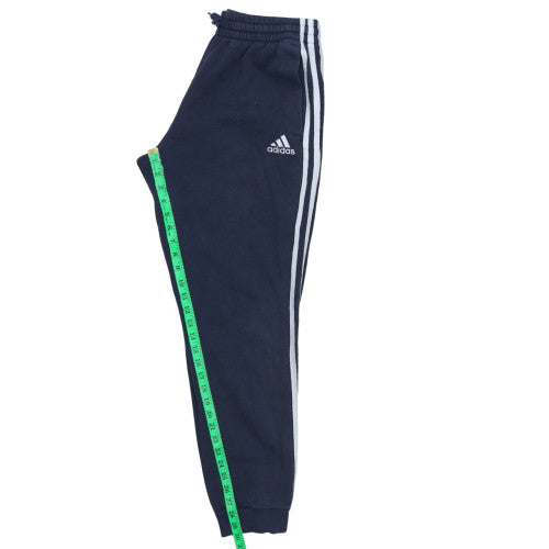 Adidas Men Blue Track Pants M Elastic Waist Tapered Activewear