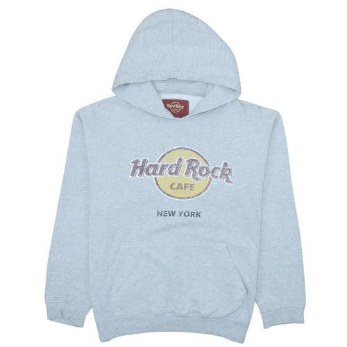 Hard Rock Cafe Men’s Grey Pullover Hoodie Large Music Logo