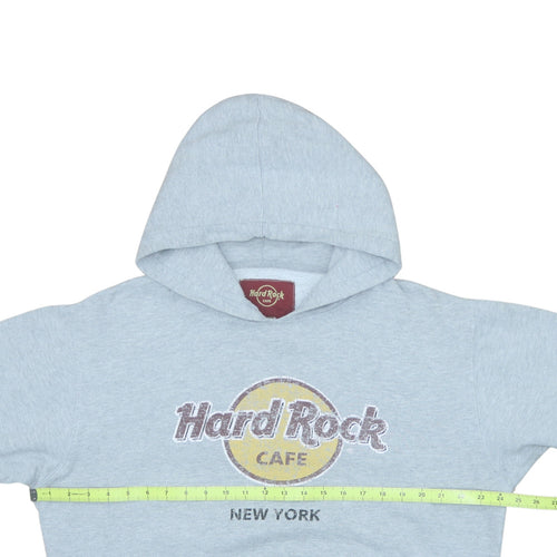 Hard Rock Cafe Men’s Grey Pullover Hoodie Large Music Logo