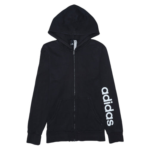 Adidas Mens Black Full Zip Hoodie Size M Sports Fleece