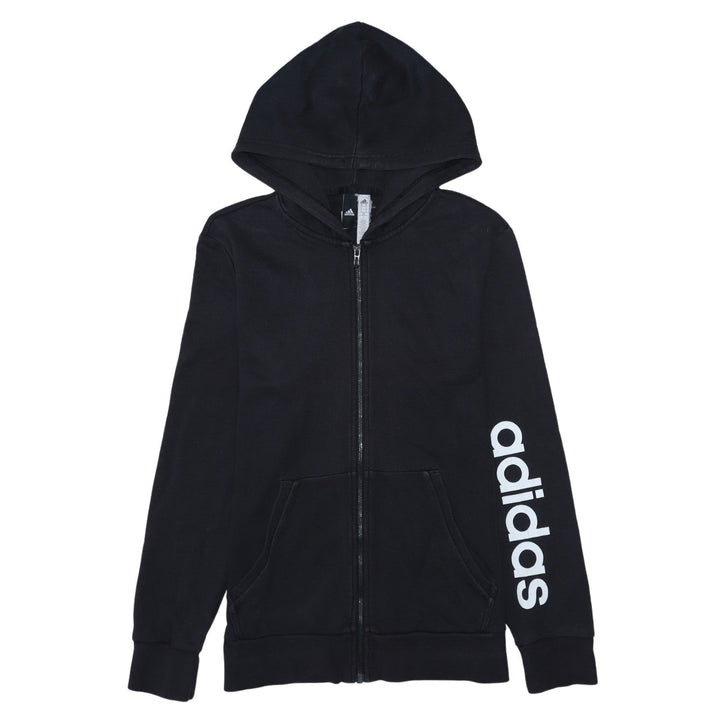 Adidas Mens Black Full Zip Hoodie Size M Sports Fleece