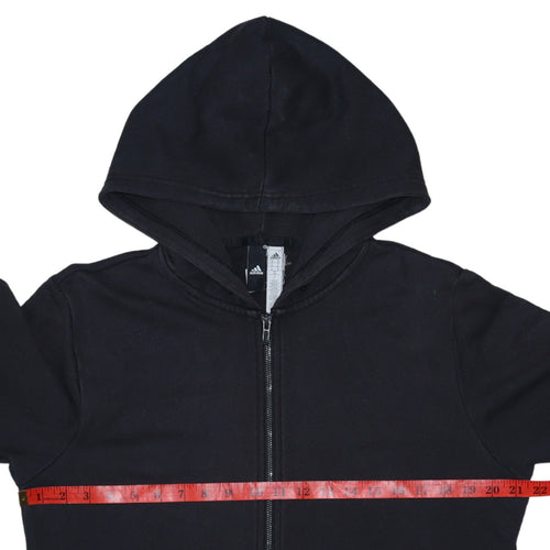 Adidas Mens Black Full Zip Hoodie Size M Sports Fleece