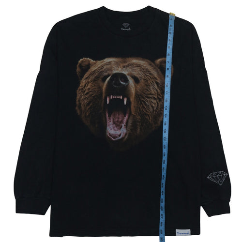 Diamond Supply Co. Men's Black XL Pullover Graphic Bear Sweatshirt