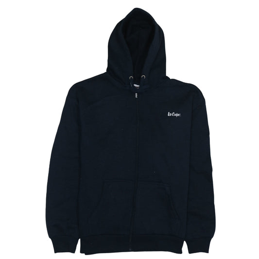 Lee Cooper Men's Black Full Zip Hoodie Size L Regular Fit