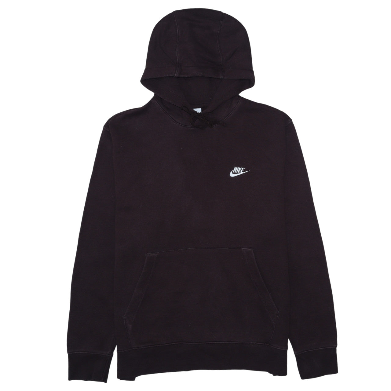 Nike Women's Black Pullover Hoodie L Cotton Blend Logo Casual