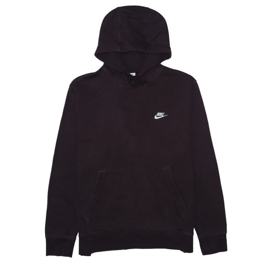 Nike Women's Black Pullover Hoodie L Cotton Blend Logo Casual