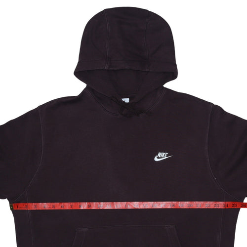 Nike Women's Black Pullover Hoodie L Cotton Blend Logo Casual