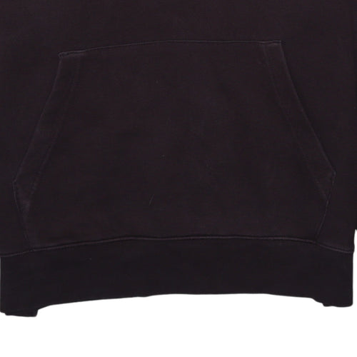 Nike Women's Black Pullover Hoodie L Cotton Blend Logo Casual