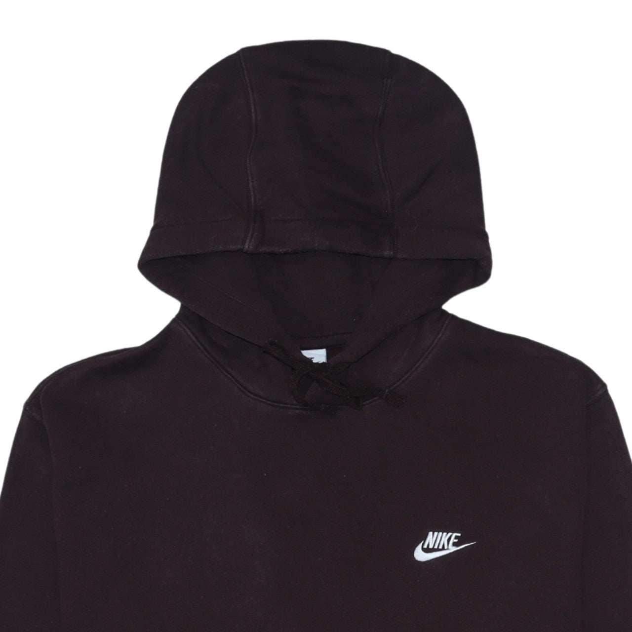 Nike Women's Black Pullover Hoodie L Cotton Blend Logo Casual