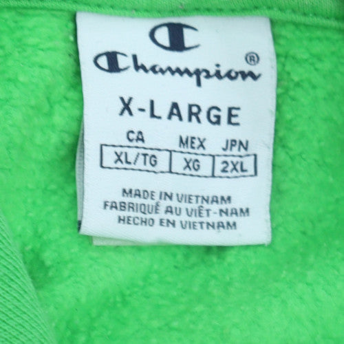 Champion Women's Green XL Pullover Hoodie with Logo