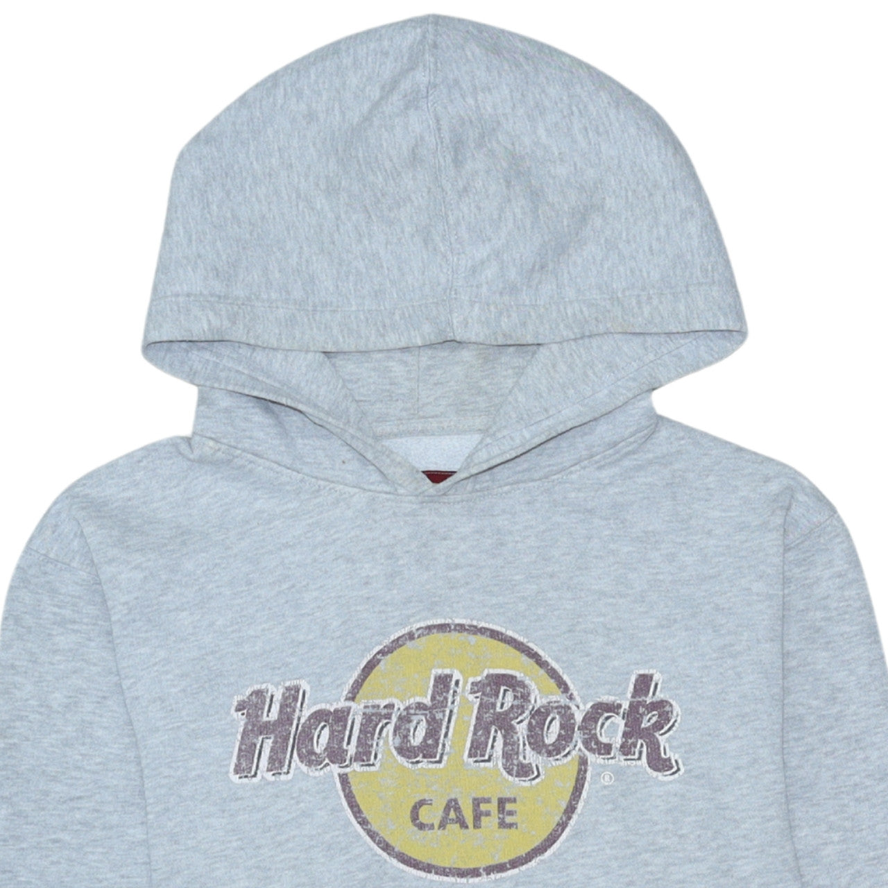 Hard Rock Cafe Barcelona Grey Pullover Hoodie Men's Medium Cotton Blend