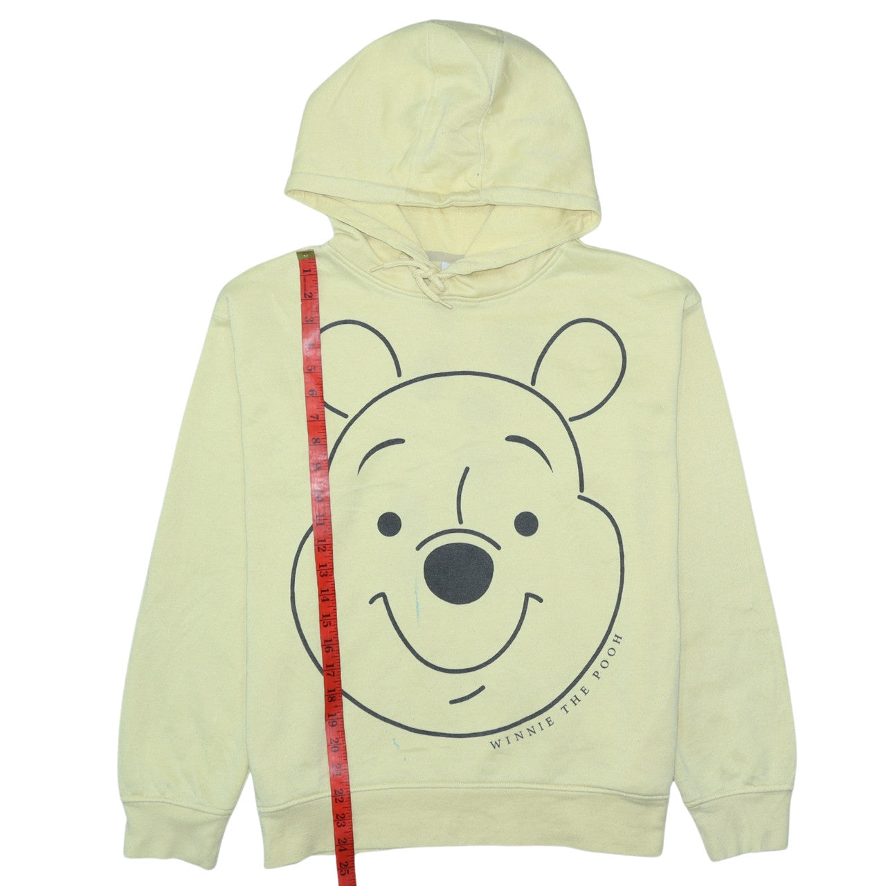 Disney Womens Beige Winnie The Pooh Hooded Pullover Hoodie M