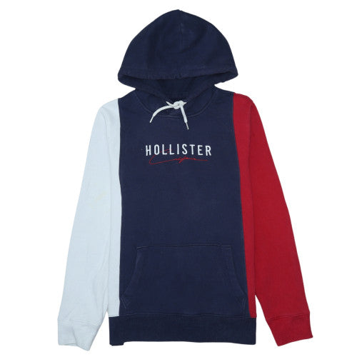 Hollister Mens Multicoloured Pullover Hoodie Size M Logo Fleece