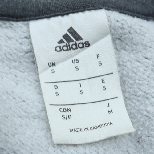 Adidas Men's Grey Crew Neck Pullover Sweatshirt Size S