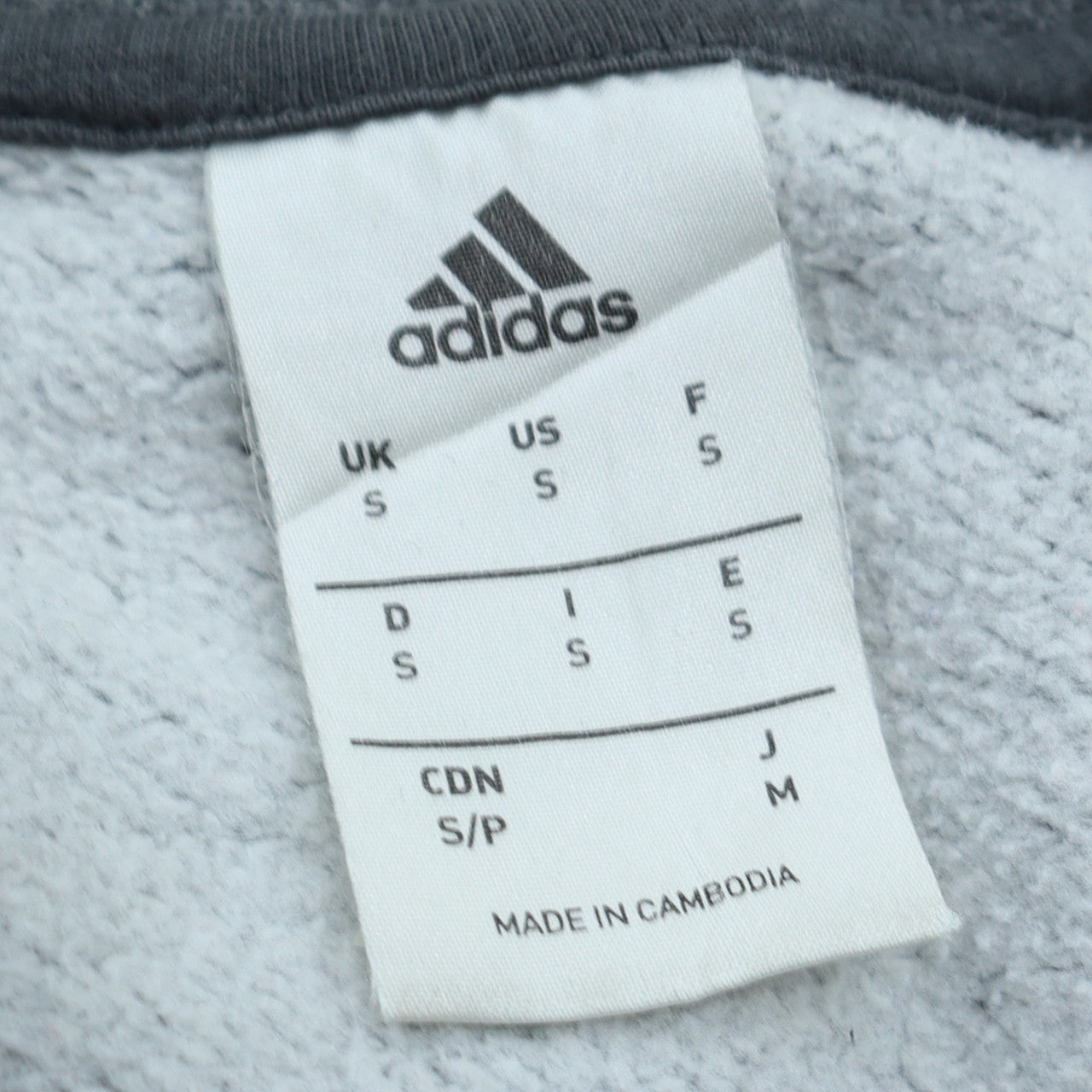 Adidas Men's Grey Crew Neck Pullover Sweatshirt Size S