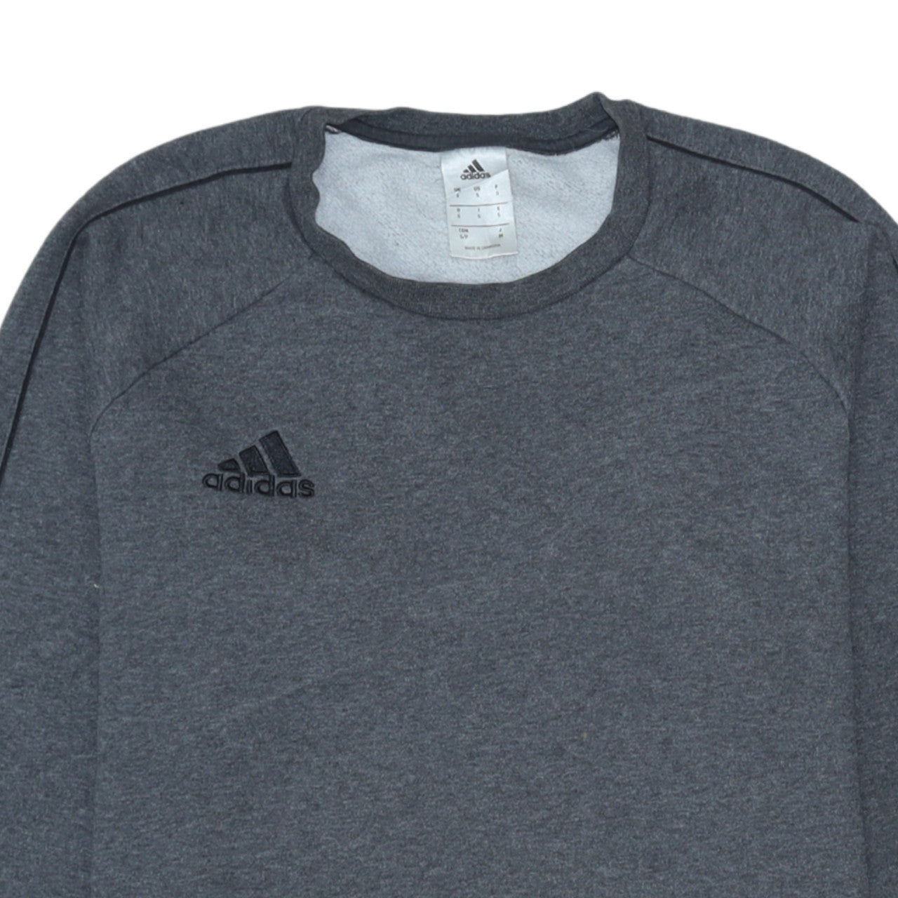 Adidas Men's Grey Crew Neck Pullover Sweatshirt Size S