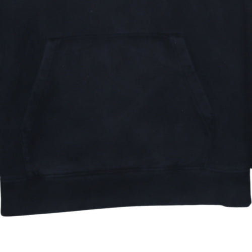 Champion Women Black Medium Pullover Hoodie 100% Cotton Logo Print