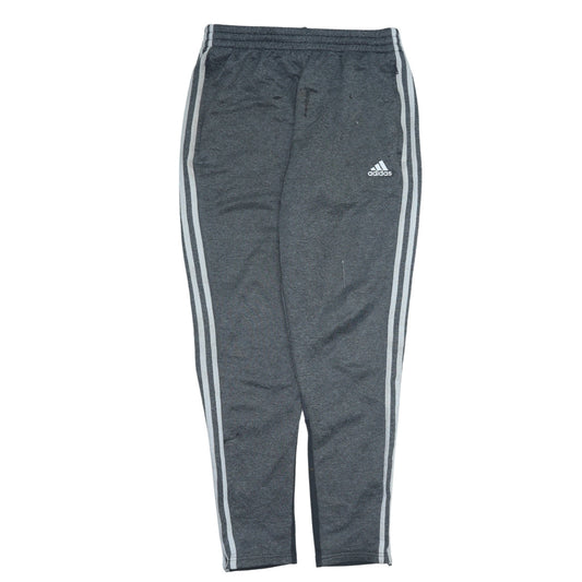 Adidas Men's Grey Track Pants Size M Elastic Waist Tapered Fit