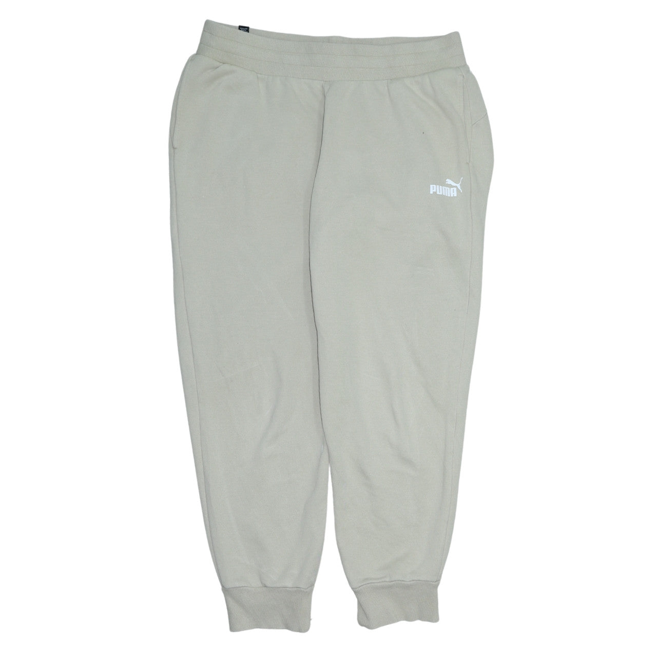 Puma Men’s Beige Jogger Sweatpants L Regular Fit Activewear Trousers