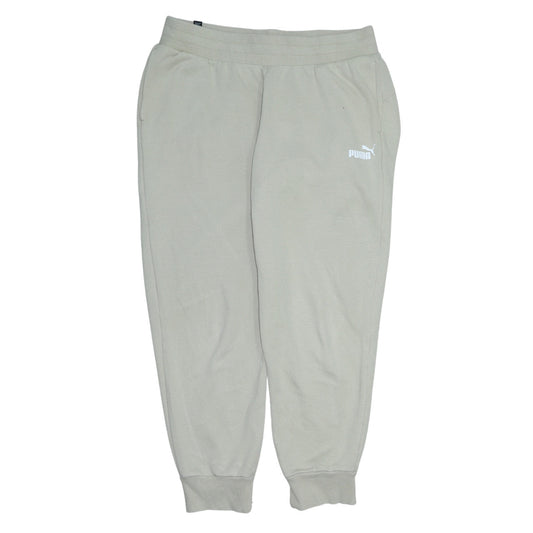 Puma Men’s Beige Jogger Sweatpants L Regular Fit Activewear Trousers