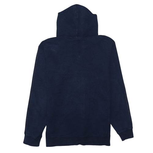 Adidas Men Blue Full Zip Hoodie Size M Sports Fleece Jacket