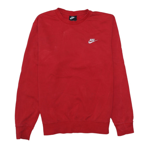 Nike Men's Red Crew Neck Pullover Sweatshirt Size M