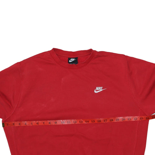 Nike Men's Red Crew Neck Pullover Sweatshirt Size M