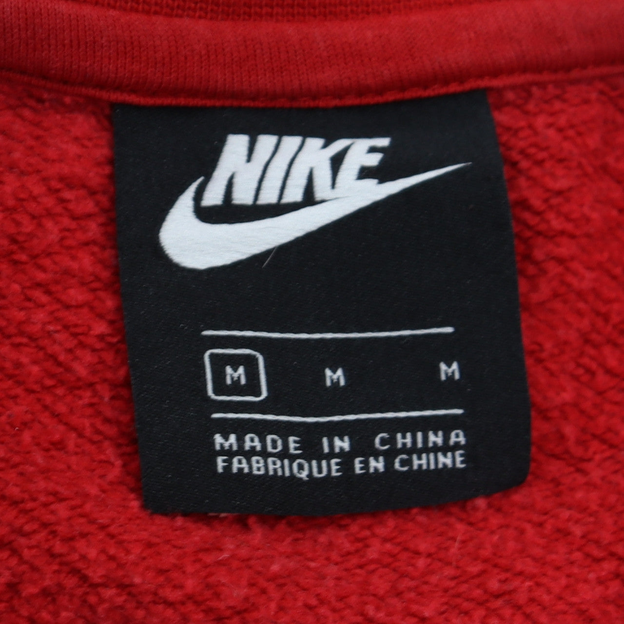 Nike Men's Red Crew Neck Pullover Sweatshirt Size M