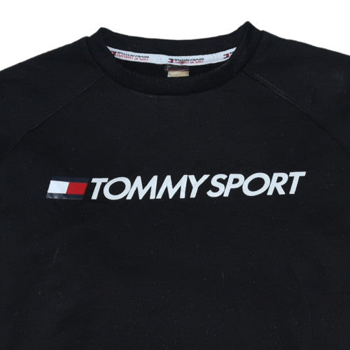 Tommy Sport Mens Black Crew Neck Sweatshirt Size M Classic Fit