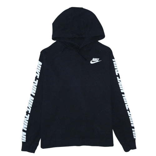 Nike Men's Black Pullover Hoodie L Sportswear Logo Fleece