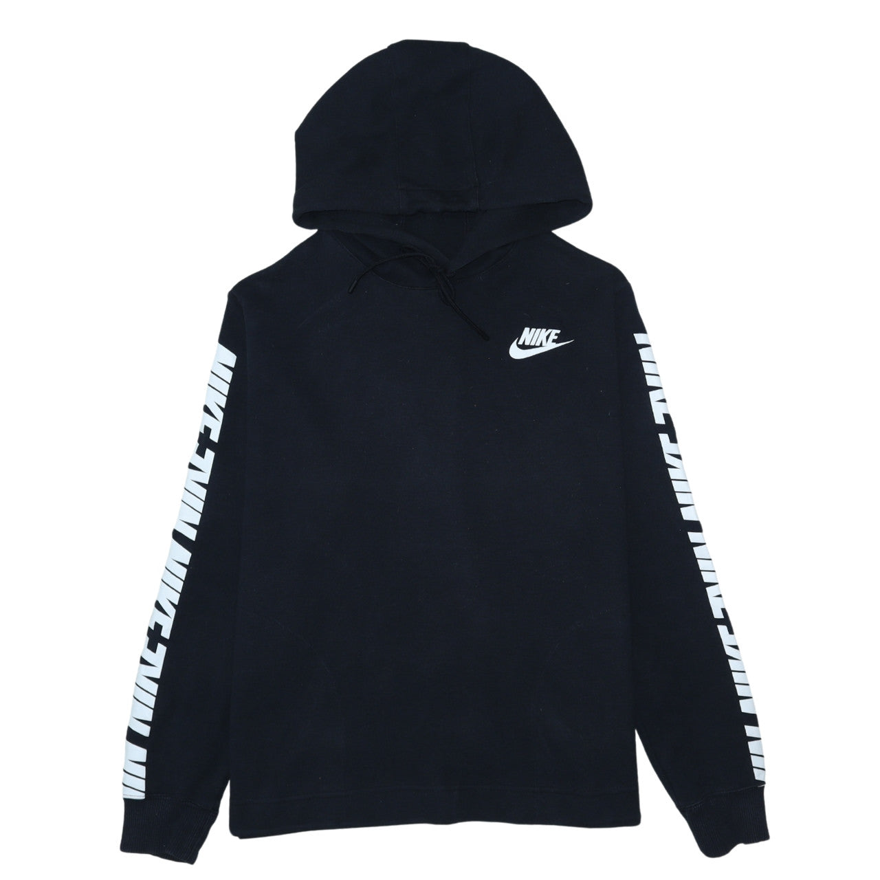 Nike Men's Black Pullover Hoodie L Sportswear Logo Fleece