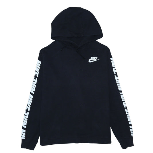 Nike Men's Black Pullover Hoodie L Sportswear Logo Fleece