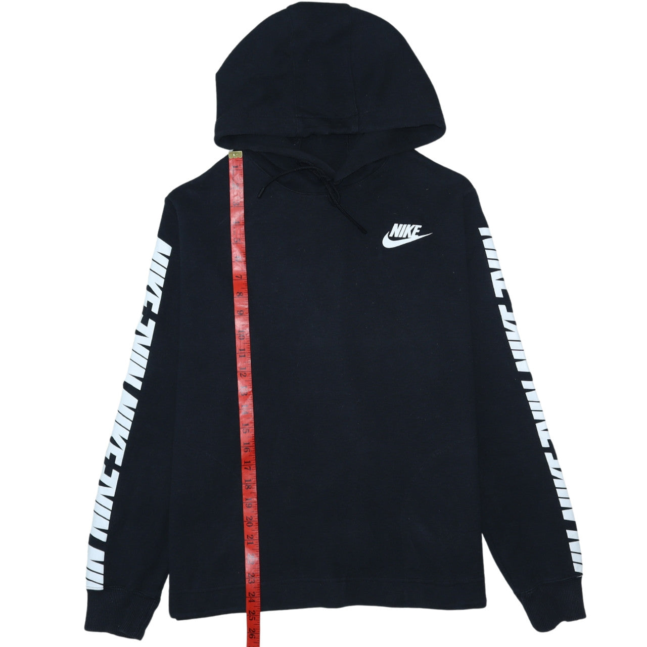 Nike Men's Black Pullover Hoodie L Sportswear Logo Fleece