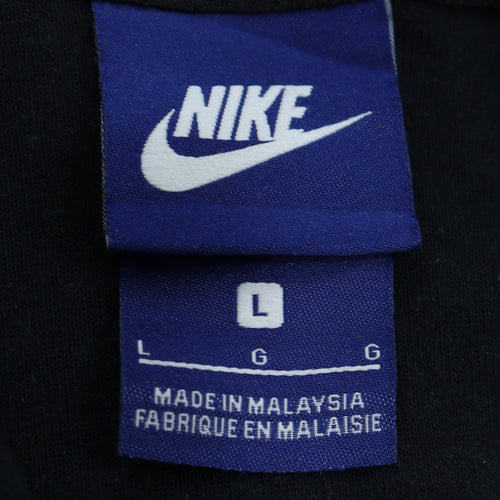 Nike Men's Black Pullover Hoodie L Sportswear Logo Fleece