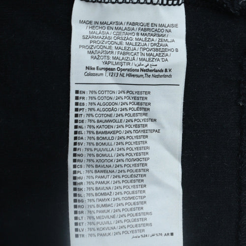 Nike Men's Black Pullover Hoodie L Sportswear Logo Fleece