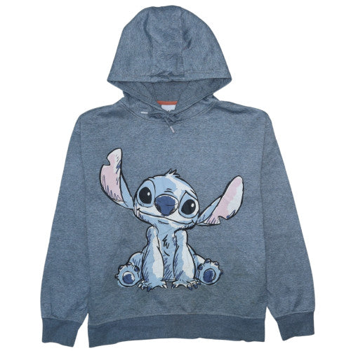 Disney Women’s Blue Stitch Hoodie L 14/16 Pullover Hooded Sweatshirt