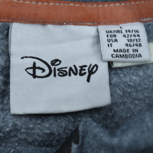Disney Women’s Blue Stitch Hoodie L 14/16 Pullover Hooded Sweatshirt
