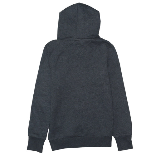 Superdry Womens Dark Grey Pullover Hoodie Size M Graphic Print