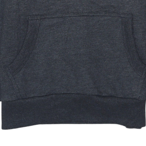Superdry Womens Dark Grey Pullover Hoodie Size M Graphic Print